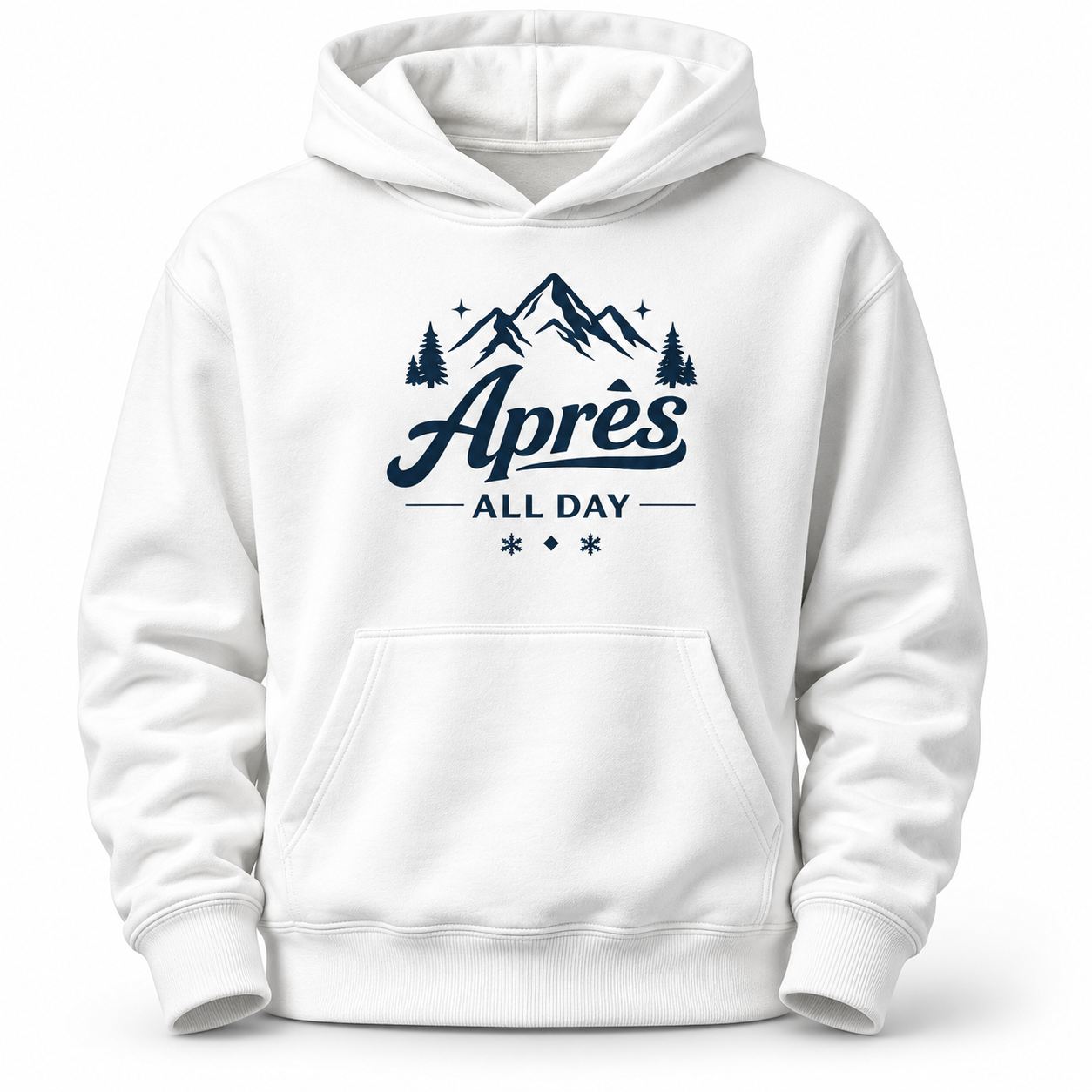 Apres Ski - Unisex Oversized heavyweight white hoodie