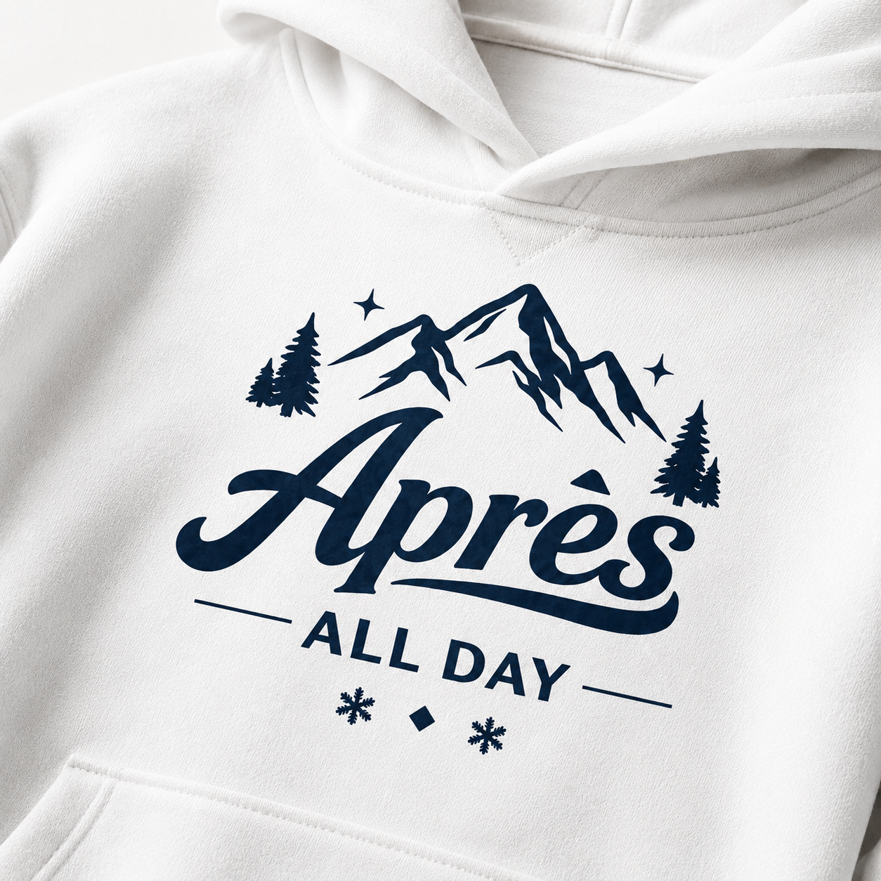 Apres Ski - Unisex Oversized heavyweight white hoodie