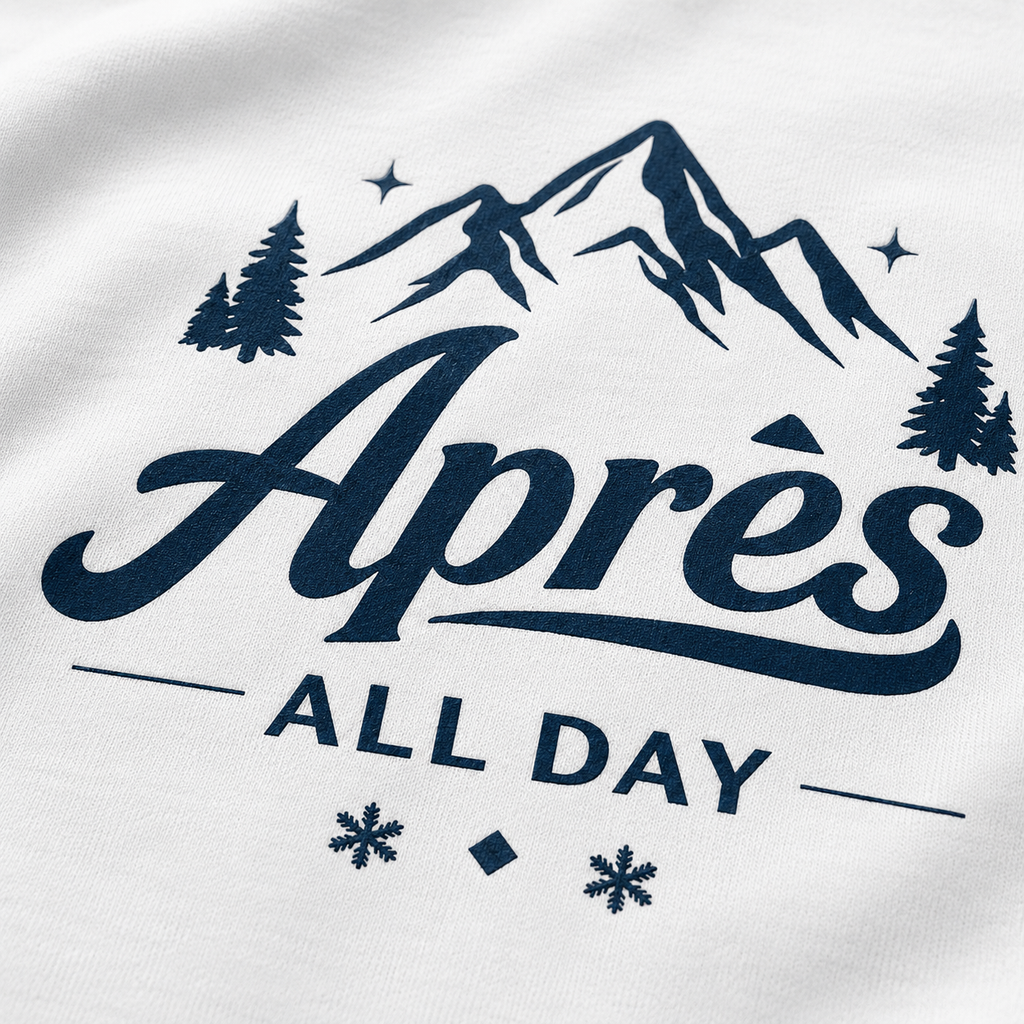 Apres All Day - Premium White Sweatshirt