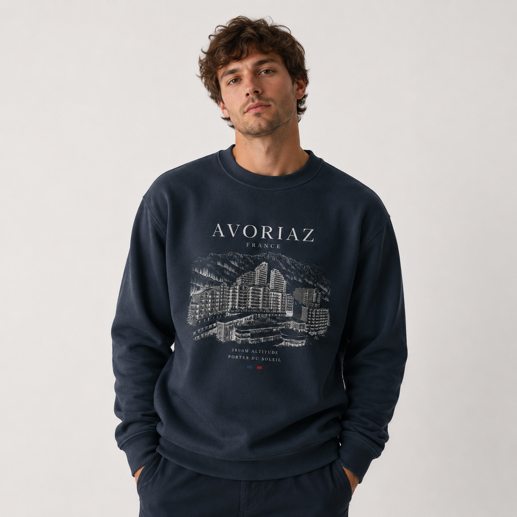 Avoriaz Unisex Sweatshirt – Navy