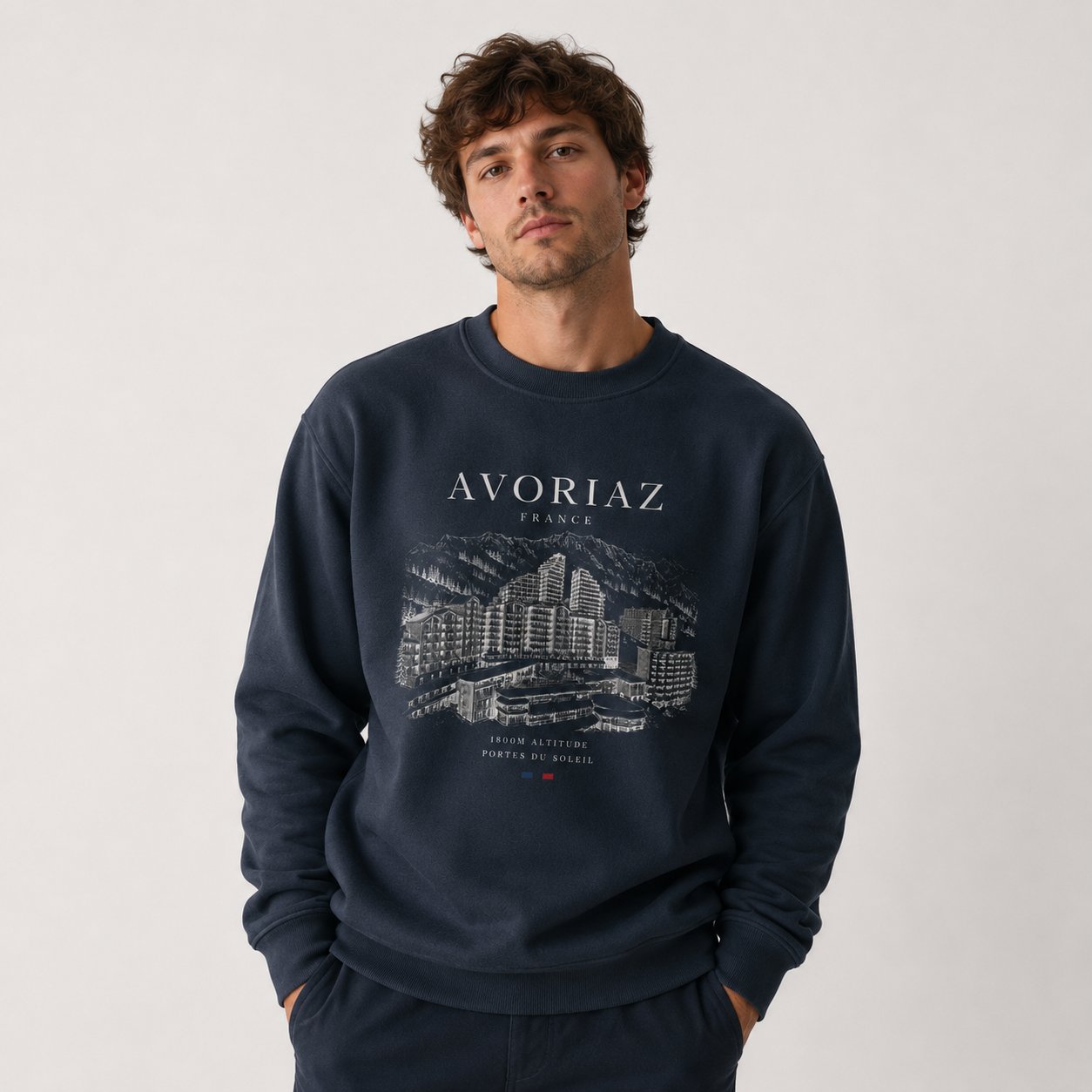 Avoriaz Unisex Sweatshirt – Navy