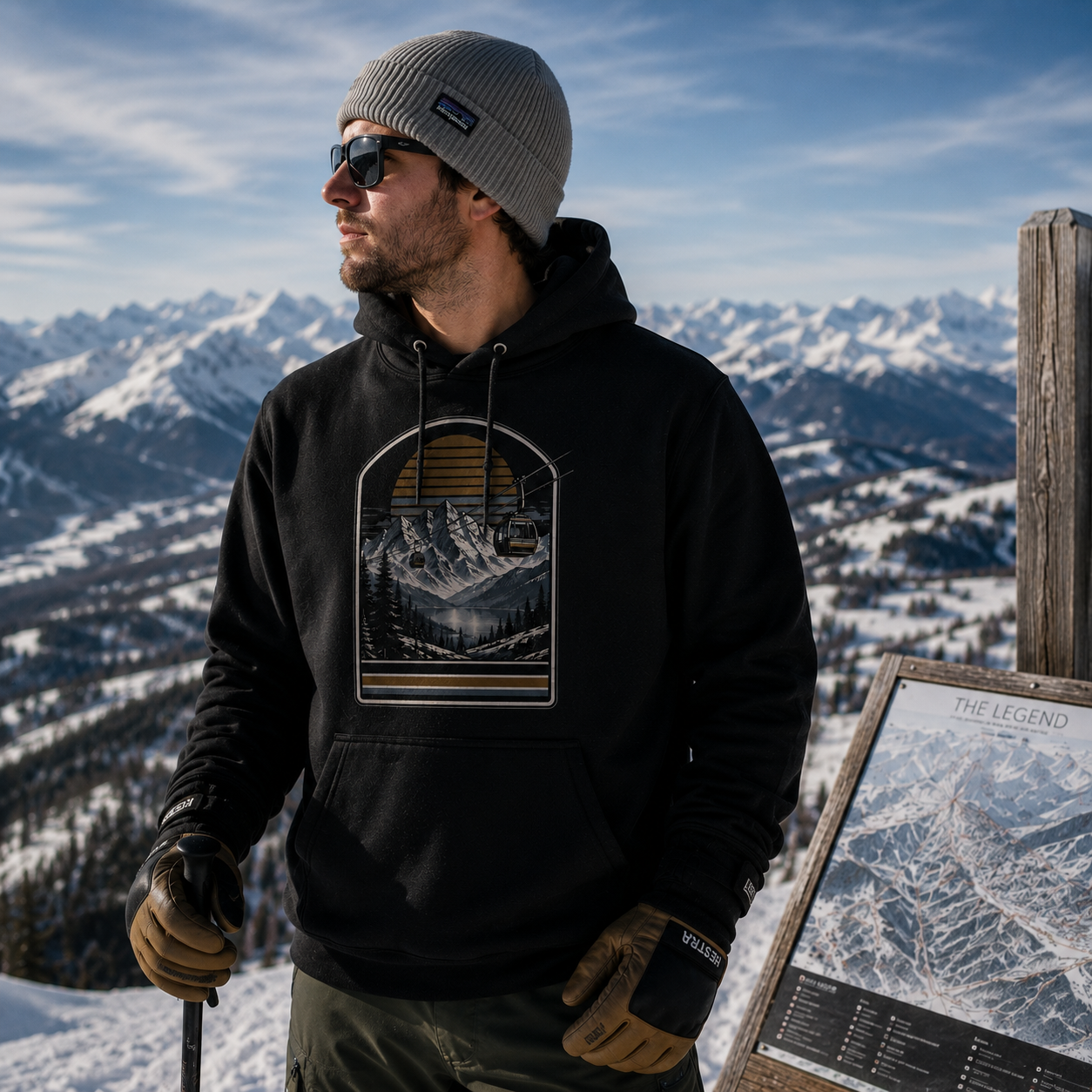 Retro Ski Gondola Hoodie