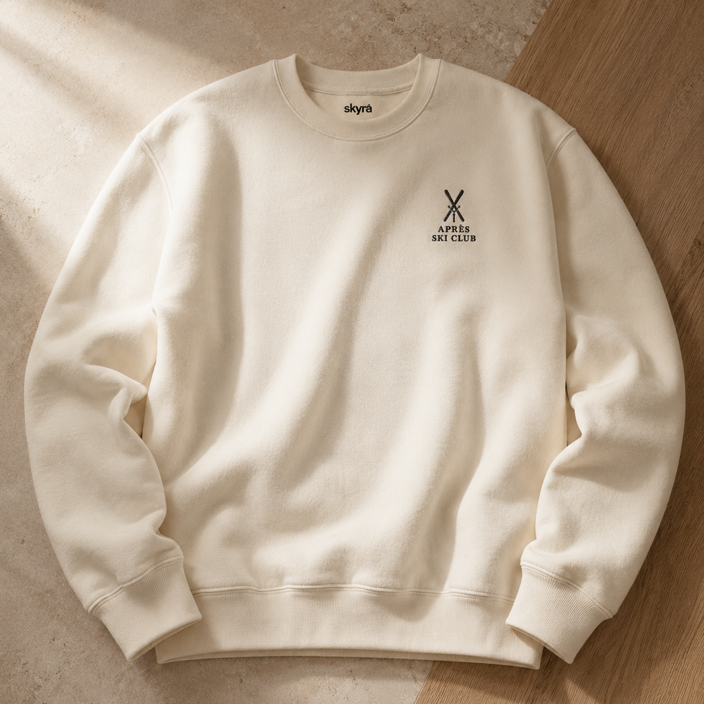beige apres ski club premium sweatshirt
