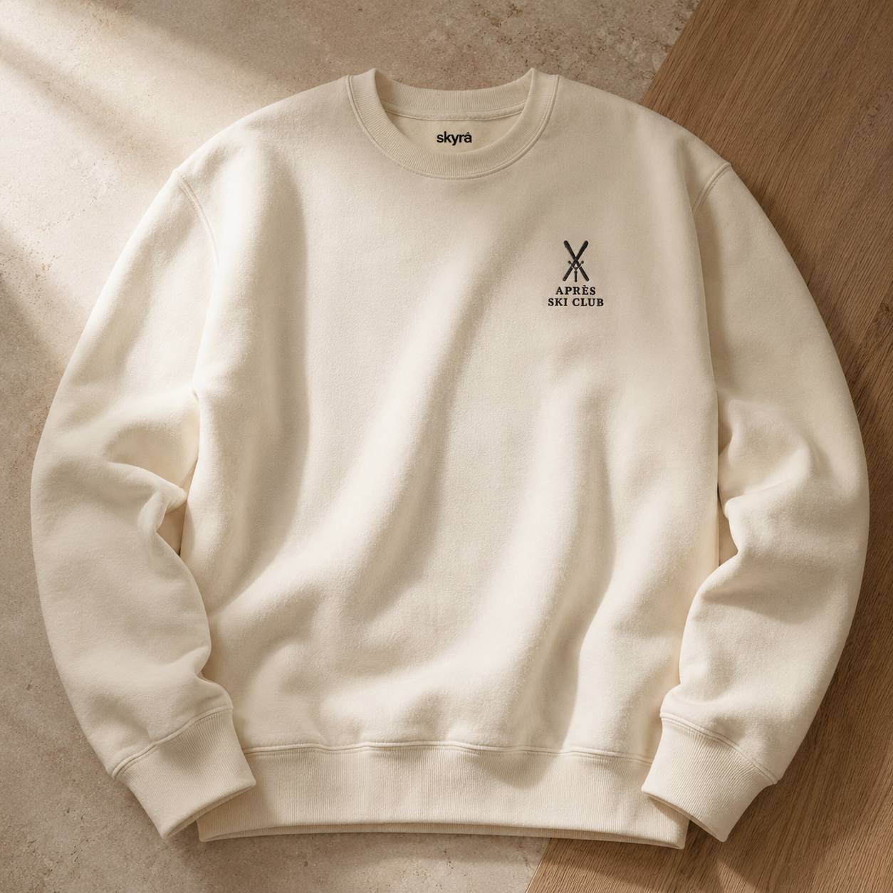 beige apres ski club premium sweatshirt