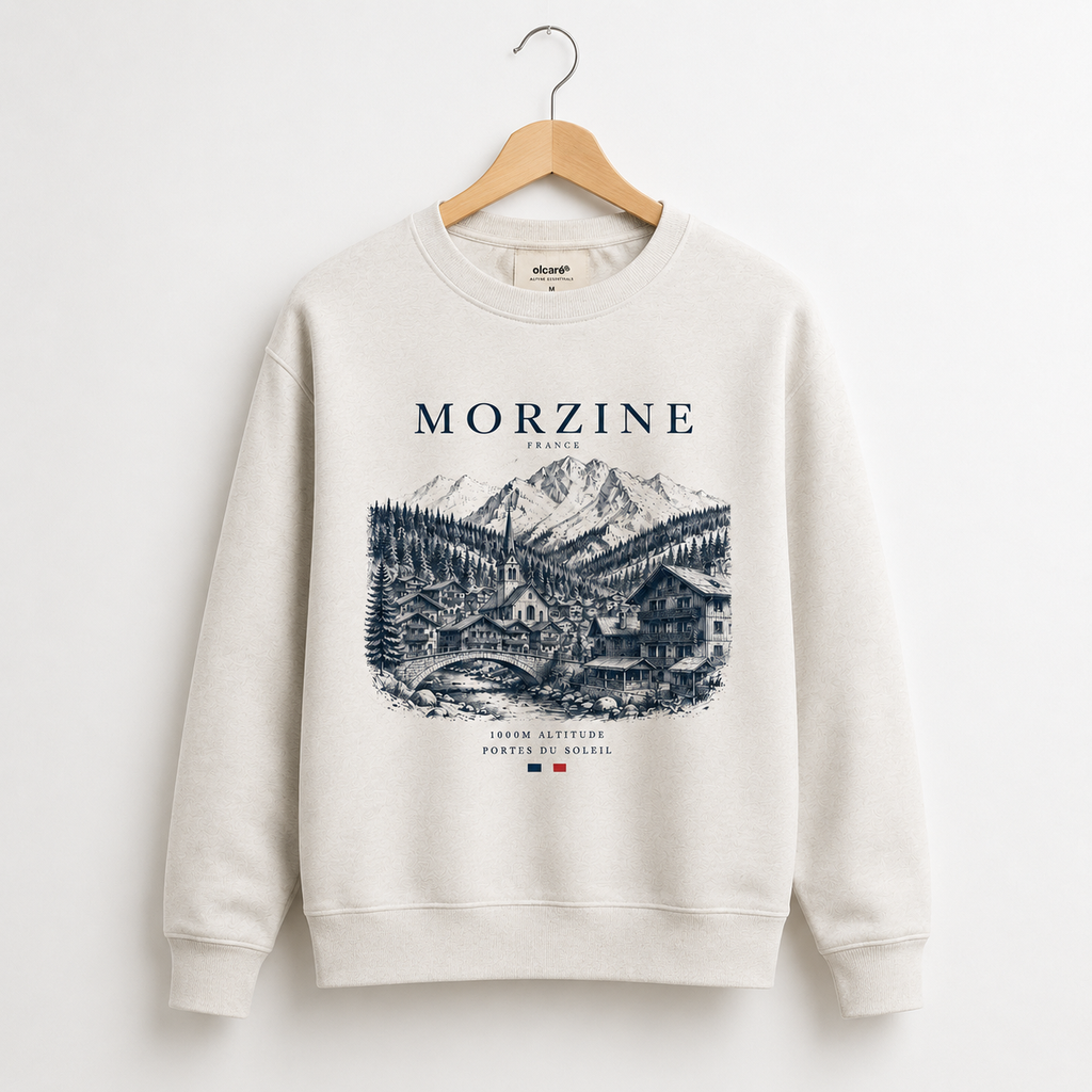 Morzine Unisex Sweatshirt – Oatmeal