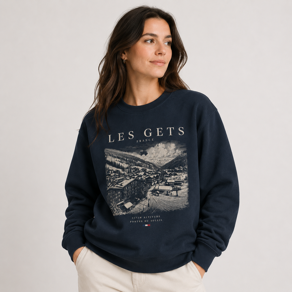 Les Gets Unisex Sweatshirt - Navy