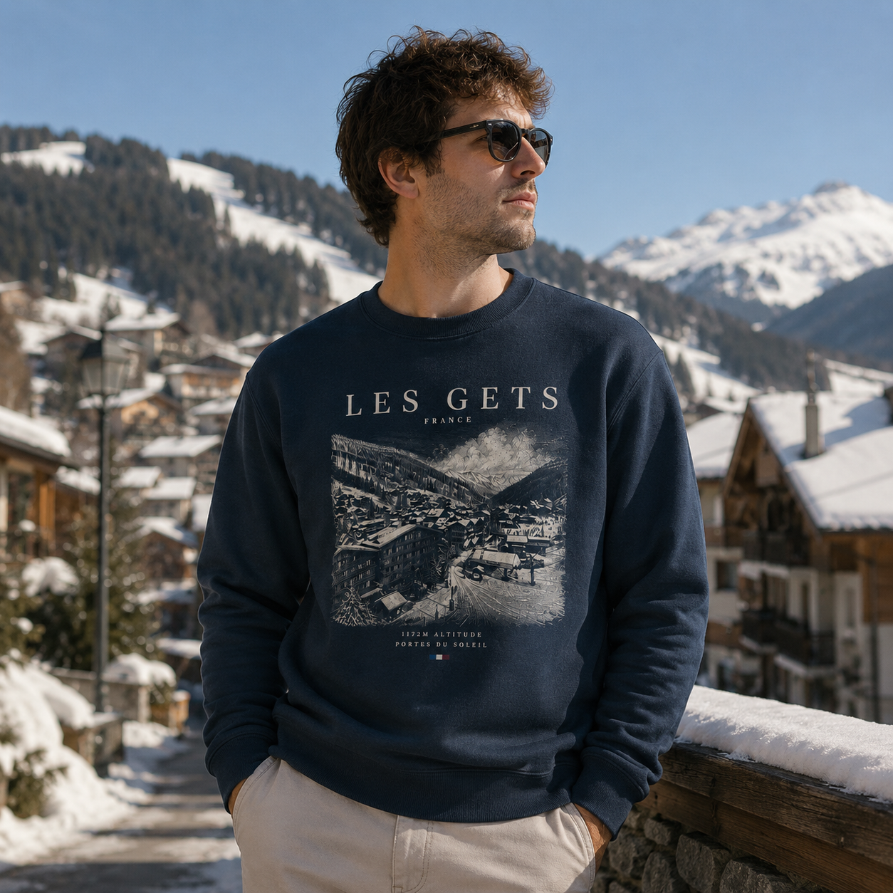 Les Gets Unisex Sweatshirt - Navy
