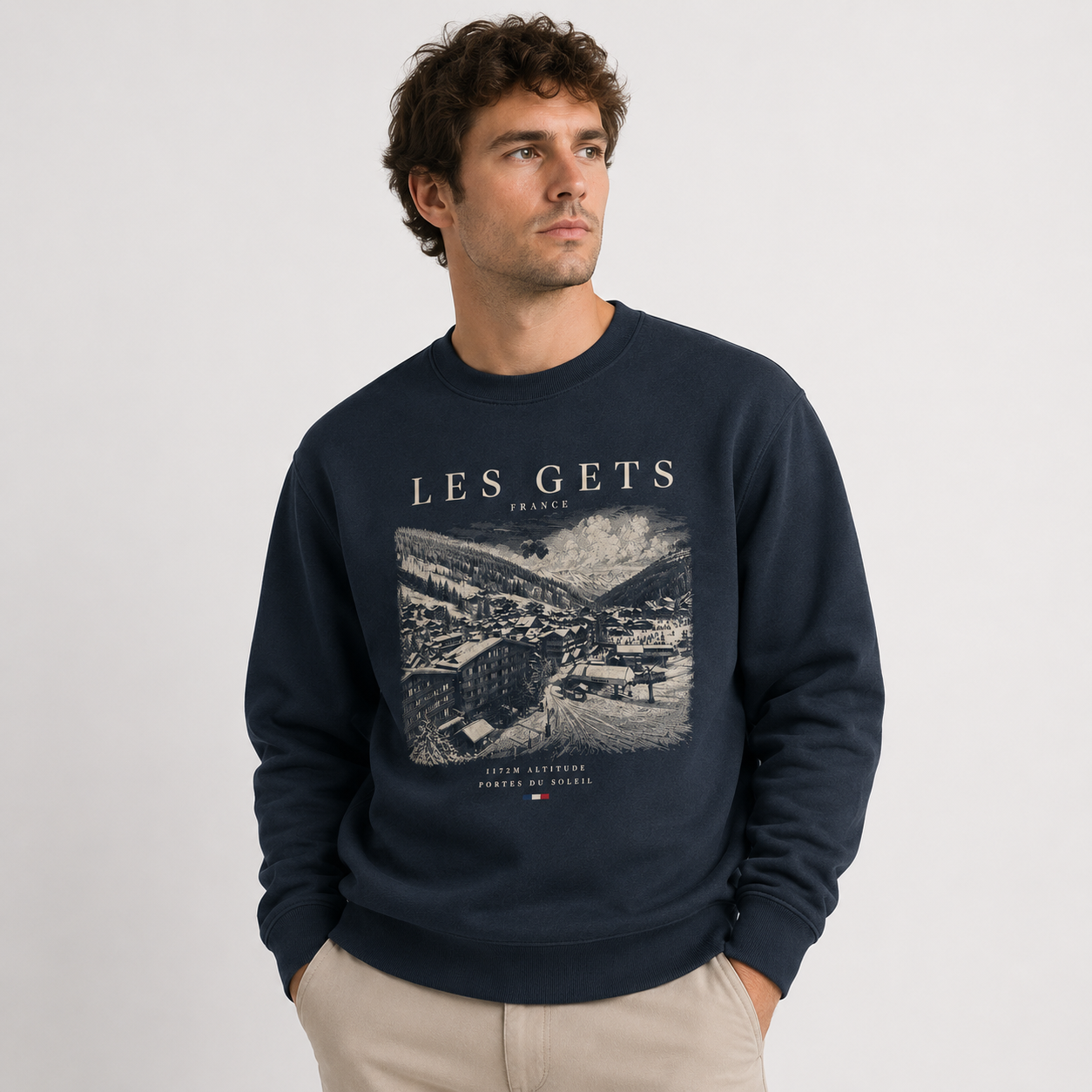Les Gets Unisex Sweatshirt - Navy