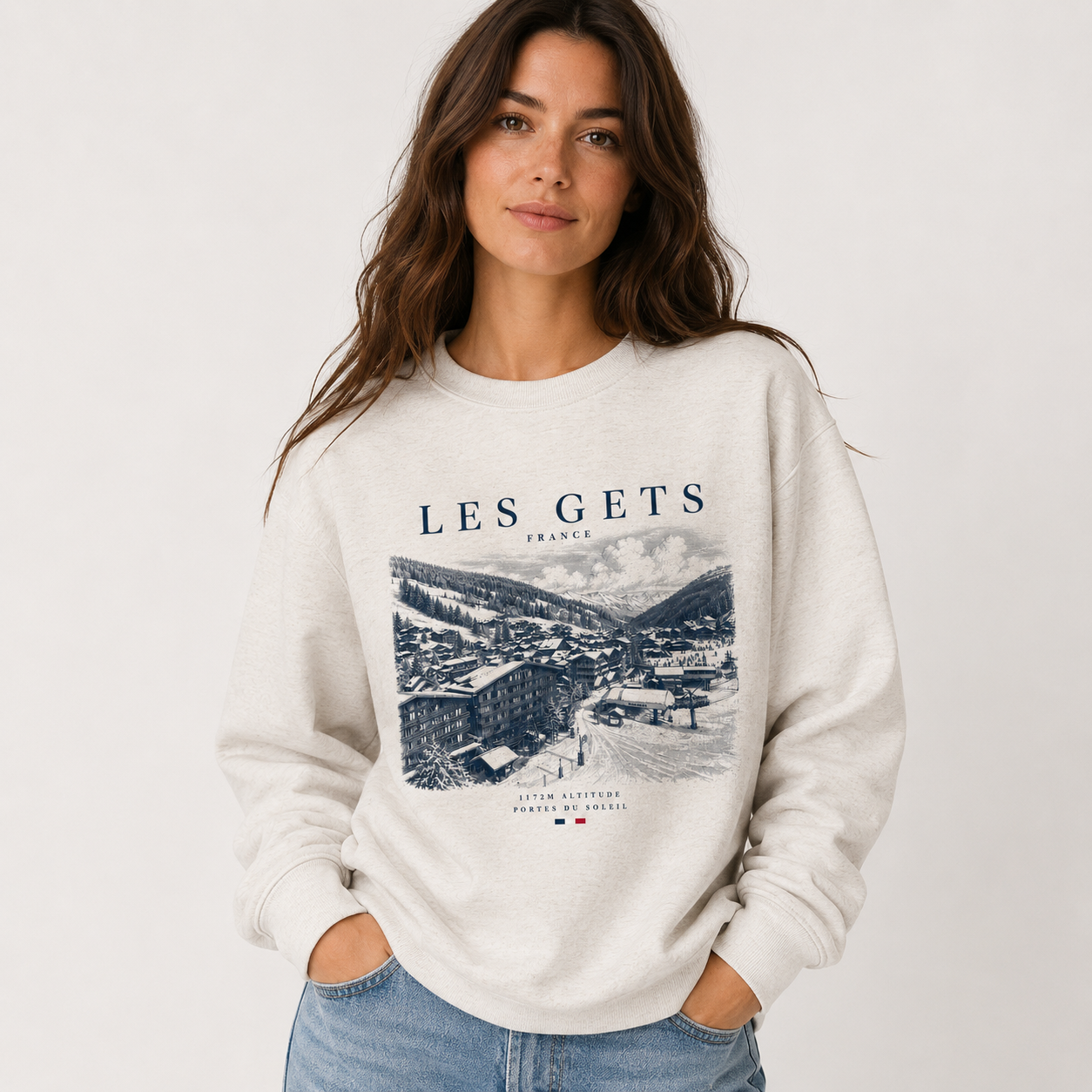 Les Gets Unisex Sweatshirt – Oatmeal