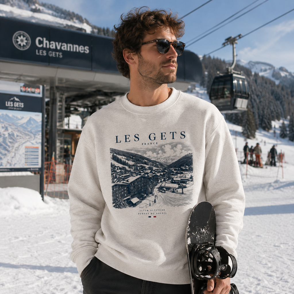Les Gets Unisex Sweatshirt – Oatmeal