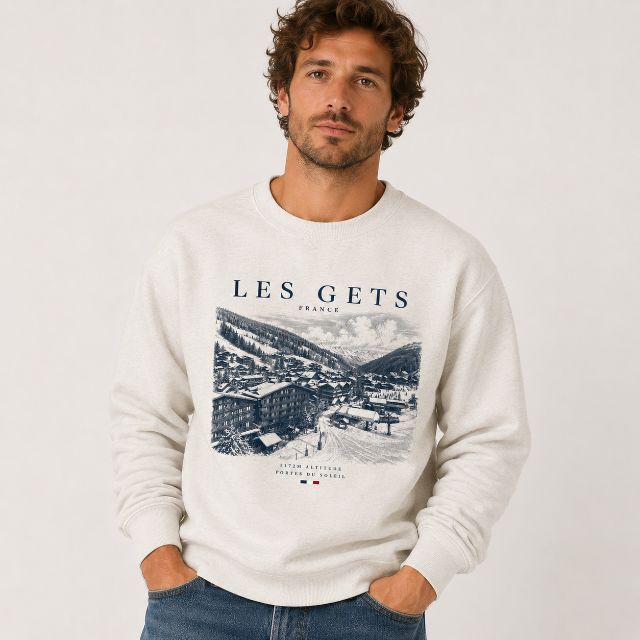 Les Gets Unisex Sweatshirt – Oatmeal