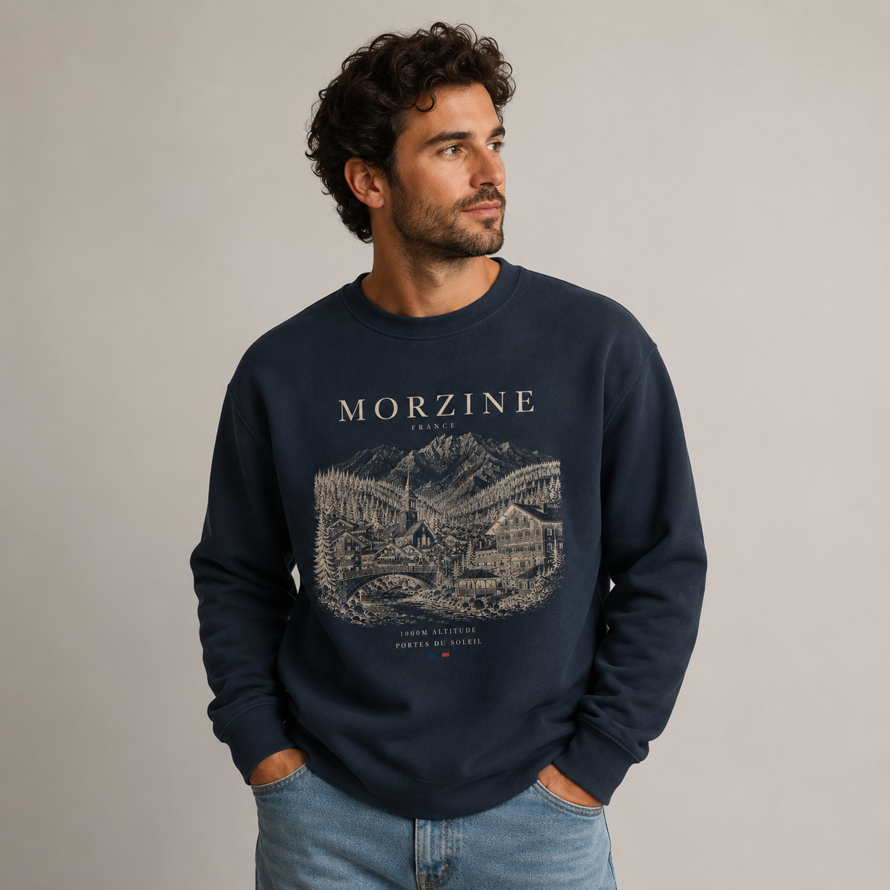 Morzine Unisex Sweatshirt – Navy