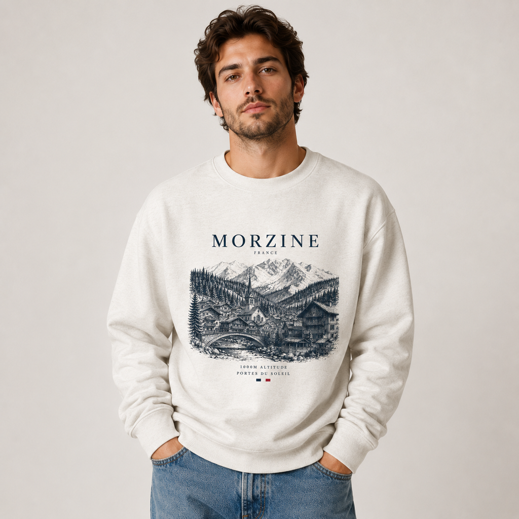 Morzine Unisex Sweatshirt – Oatmeal