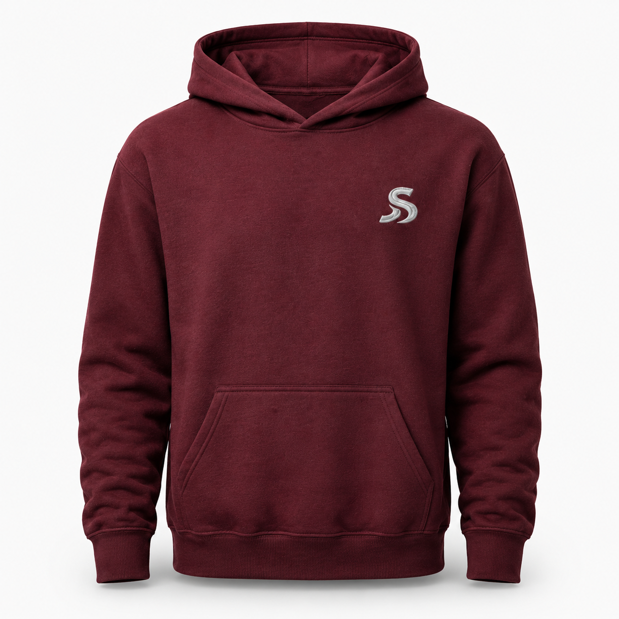 Mens Classic Maroon Hoodie
