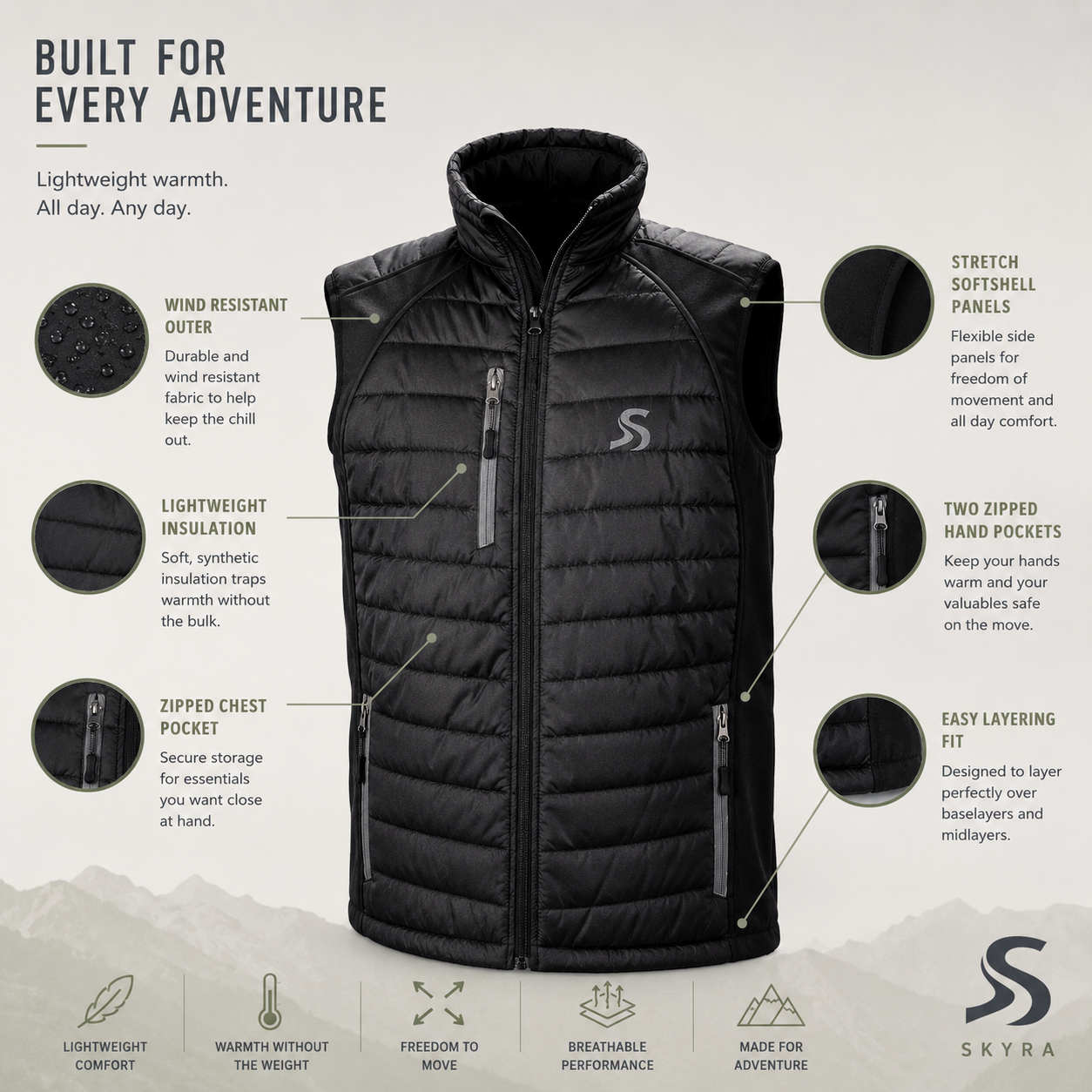 Compass Padded Gilet