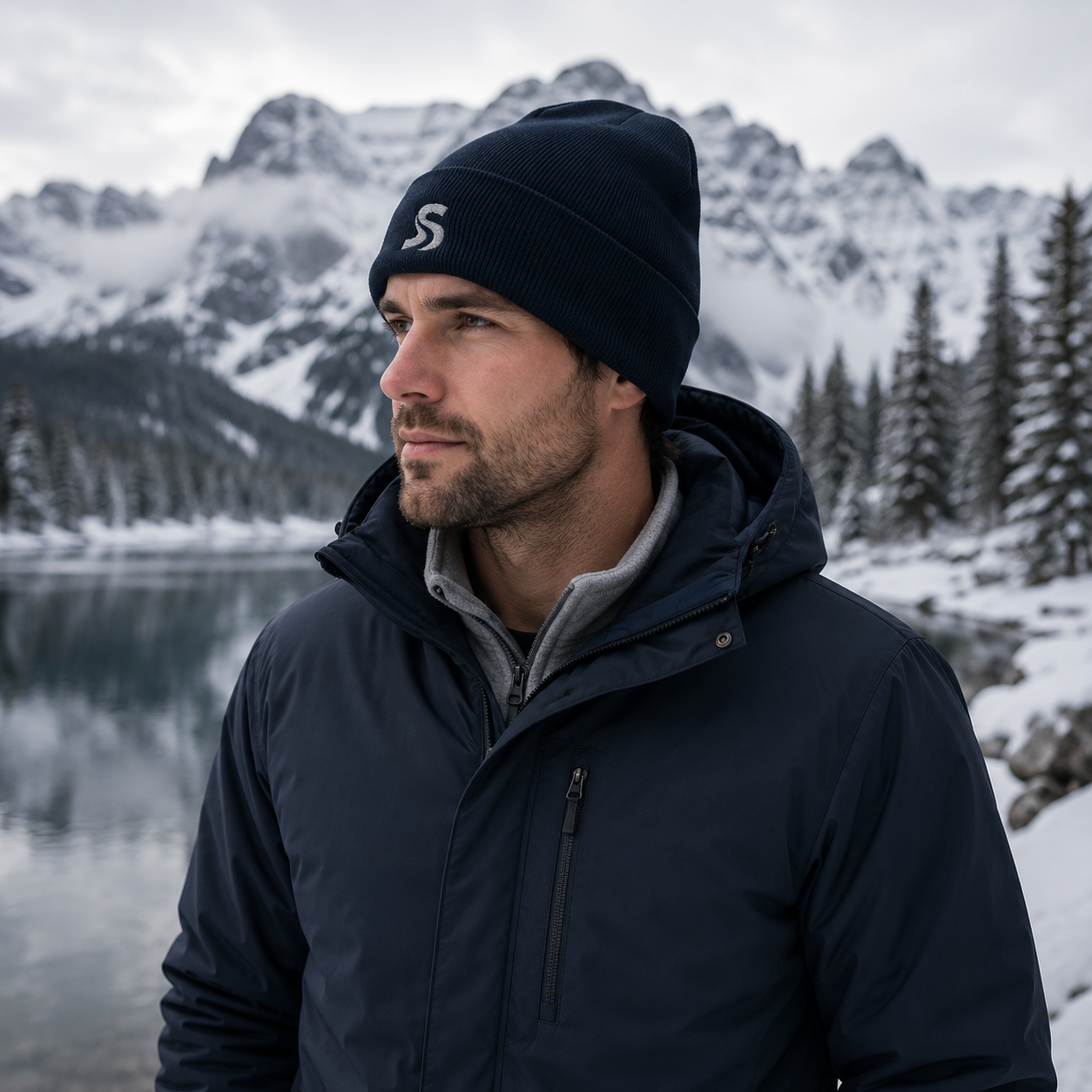 Embroidered Knit Beanie