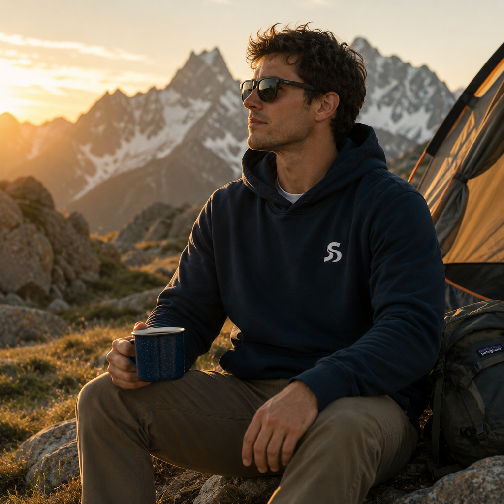 Skyra Classic - Mens Navy Hoodie