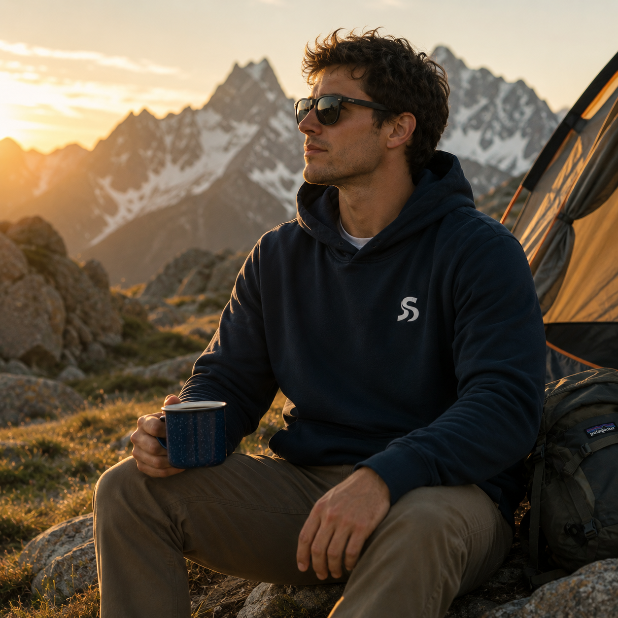 Skyra Classic - Mens Navy Hoodie