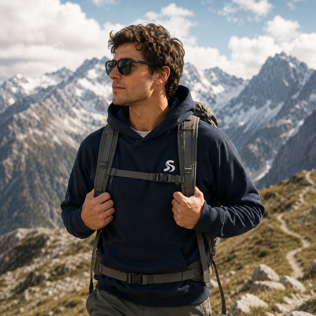 Skyra Classic - Mens Navy Hoodie