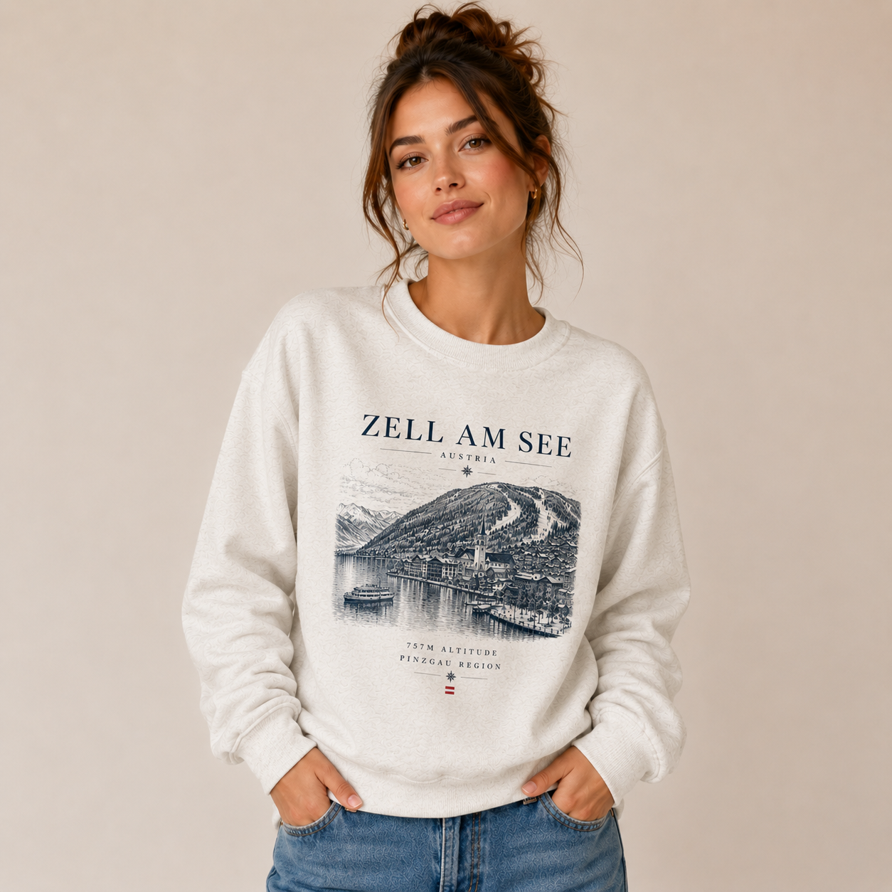 Zell am See Unisex Sweatshirt – Oatmeal