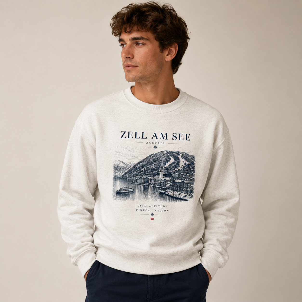 Zell am See Unisex Sweatshirt – Oatmeal