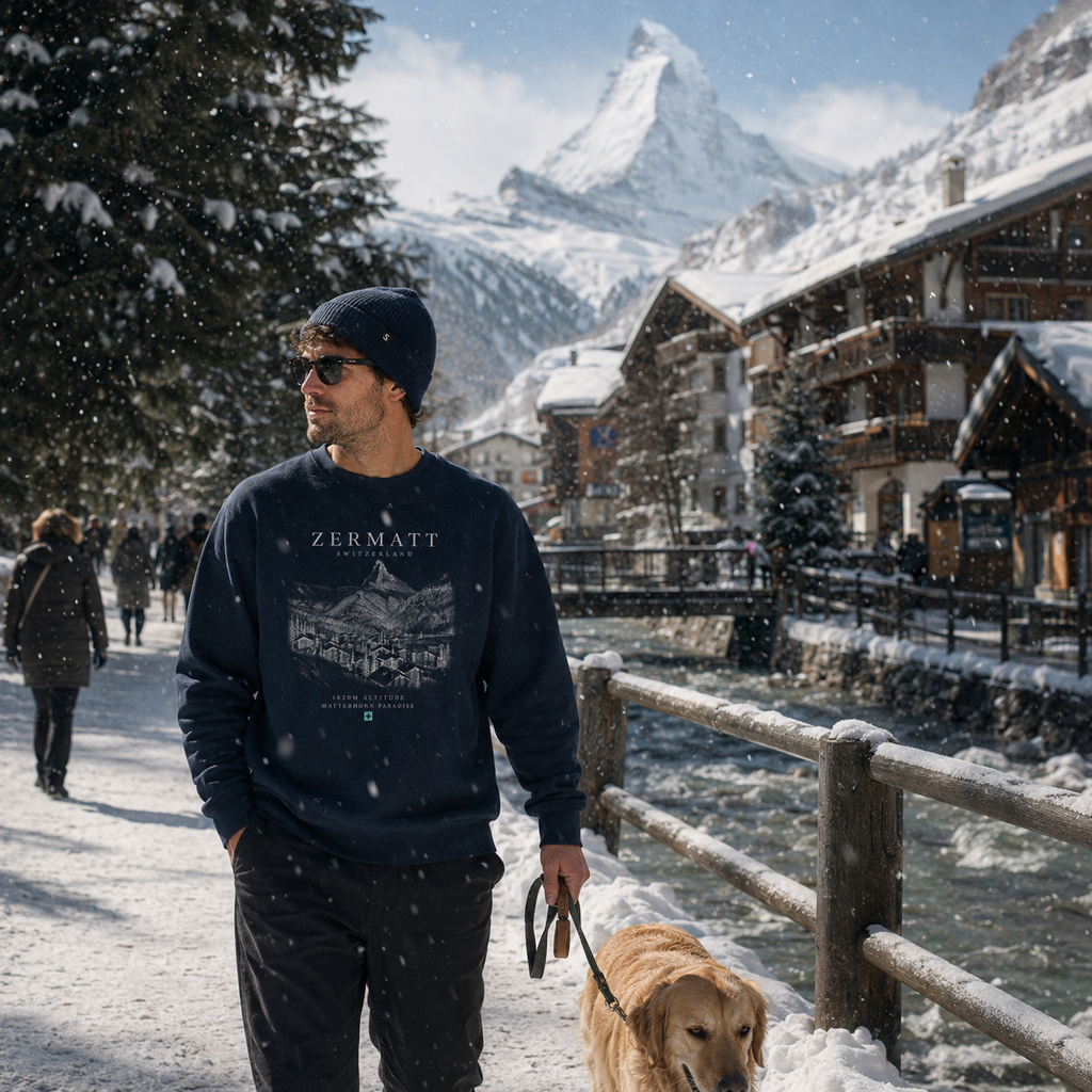 Zermatt Unisex Sweatshirt - Navy