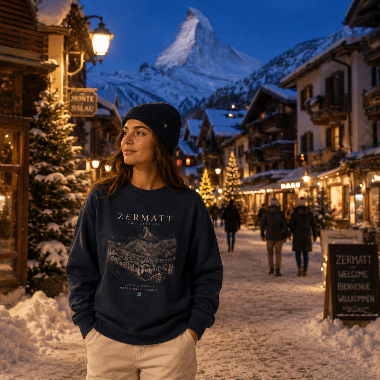 Zermatt Unisex Sweatshirt - Navy