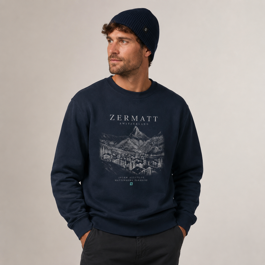 Zermatt Unisex Sweatshirt - Navy