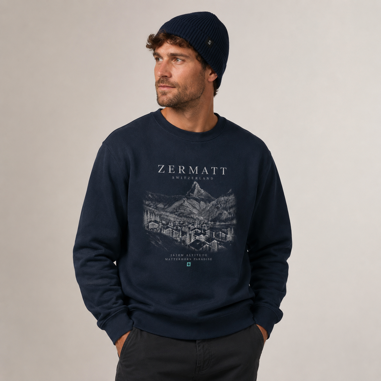 Zermatt Unisex Sweatshirt - Navy