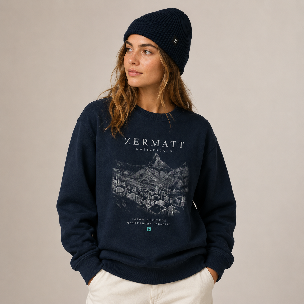 Zermatt Unisex Sweatshirt - Navy