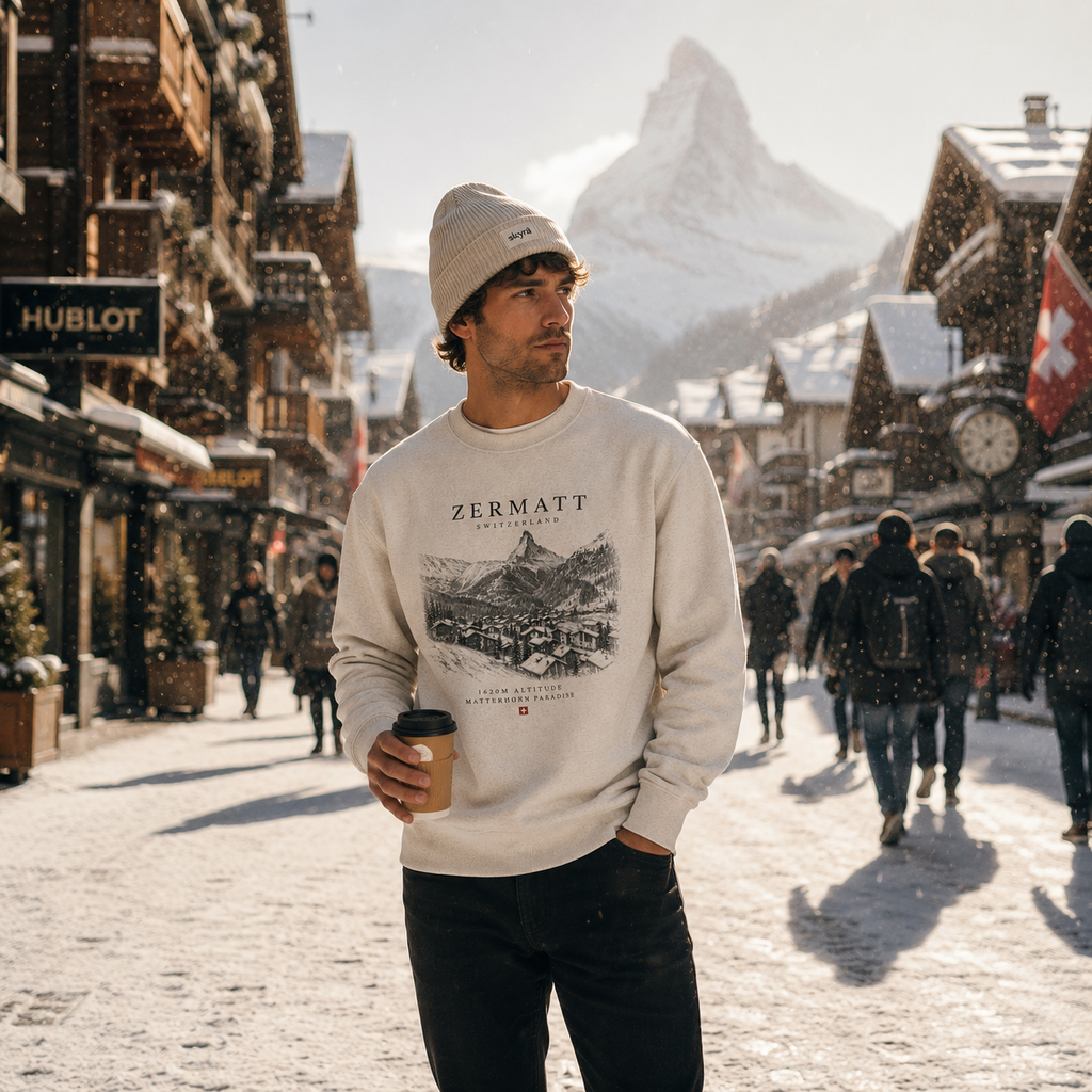 Zermatt Unisex Sweatshirt - Oatmeal