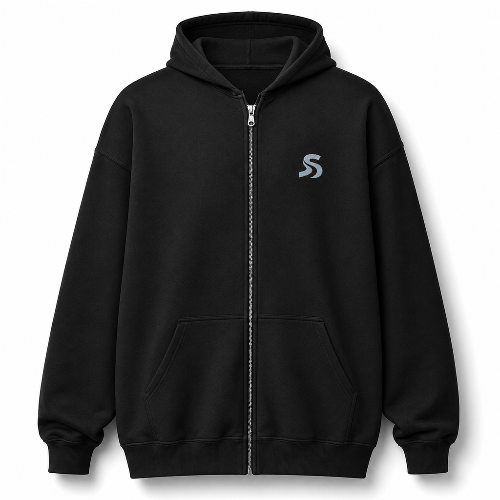 Vintage Ski Graphic Zip Up Hoodie