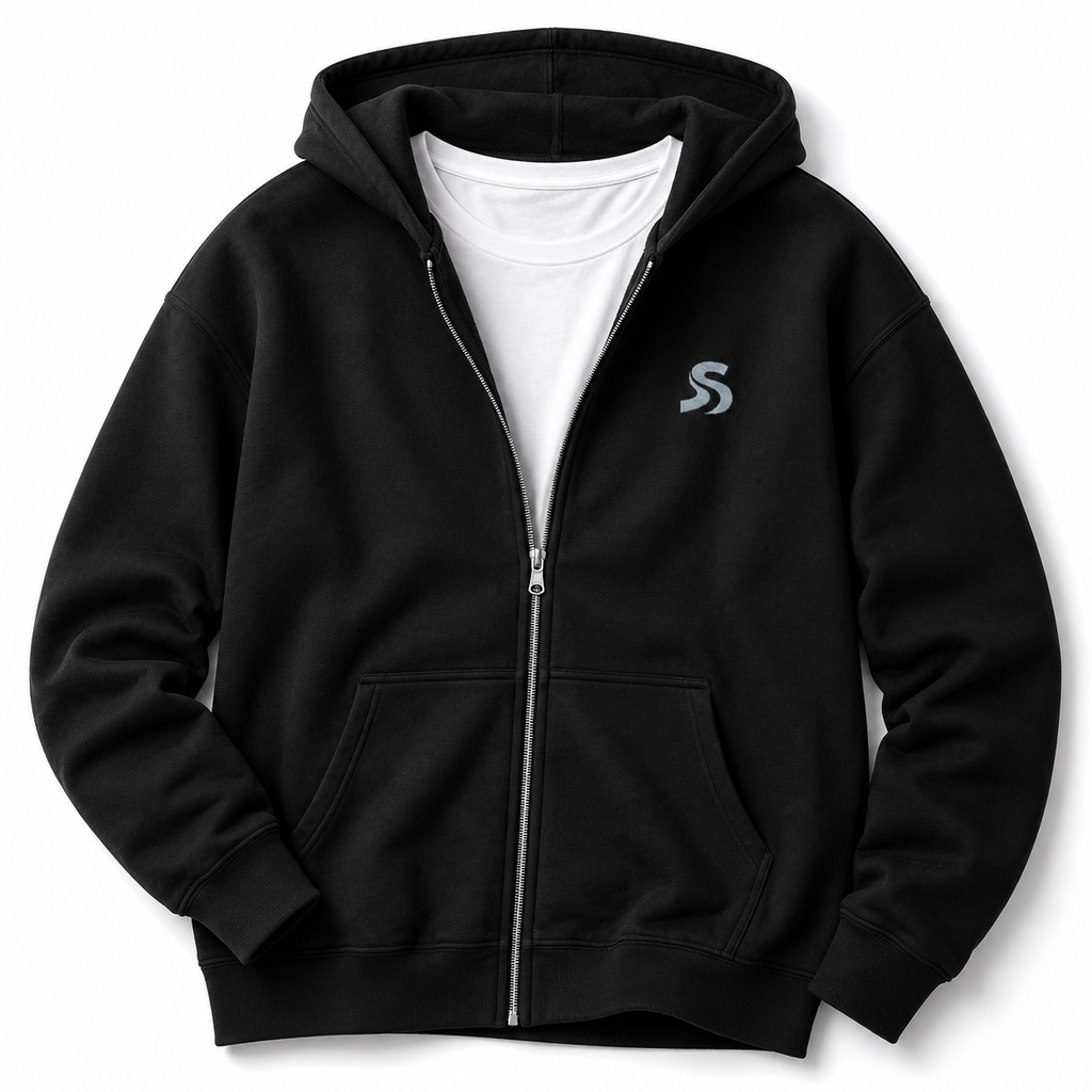Vintage Ski Graphic Zip Up Hoodie