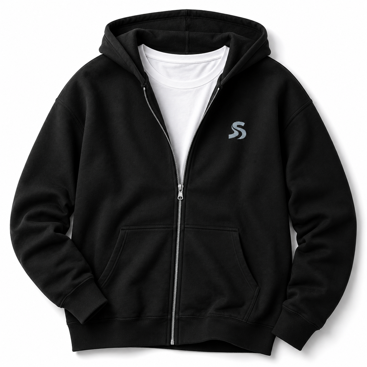 Vintage Ski Graphic Zip Up Hoodie
